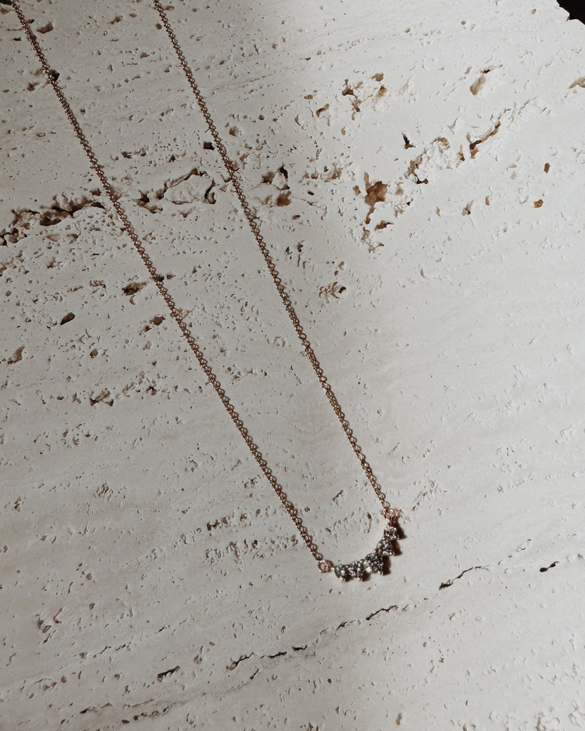The Pave Starlight Curved Necklace