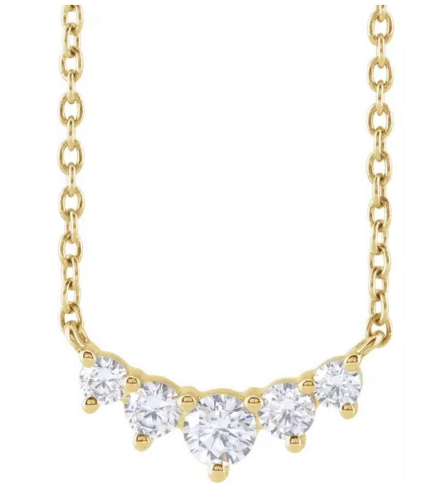 The Pave Starlight Curved Necklace