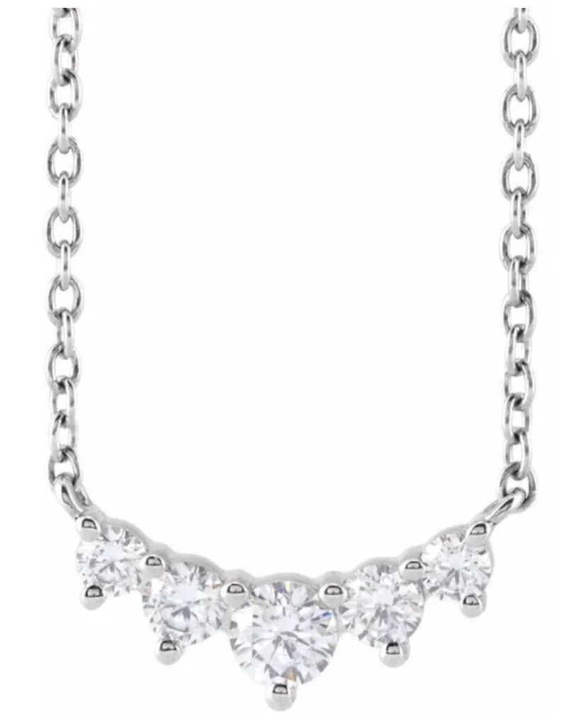 The Pave Starlight Curved Necklace
