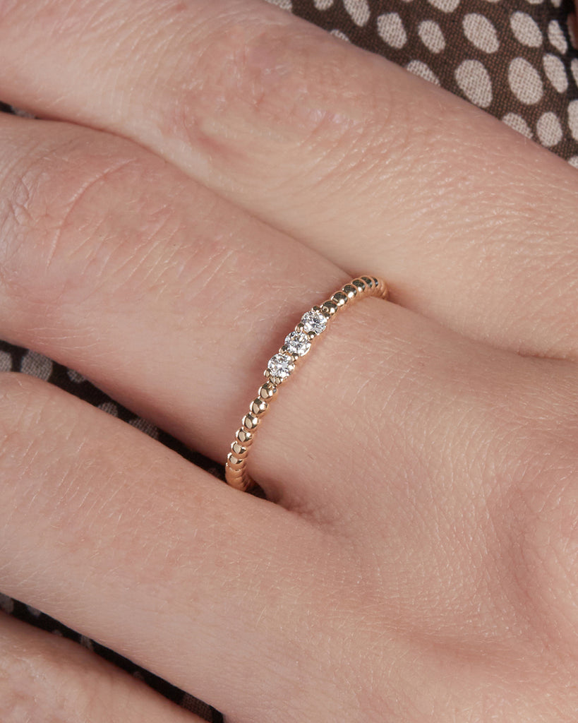 The Triple Diamond Beaded Band