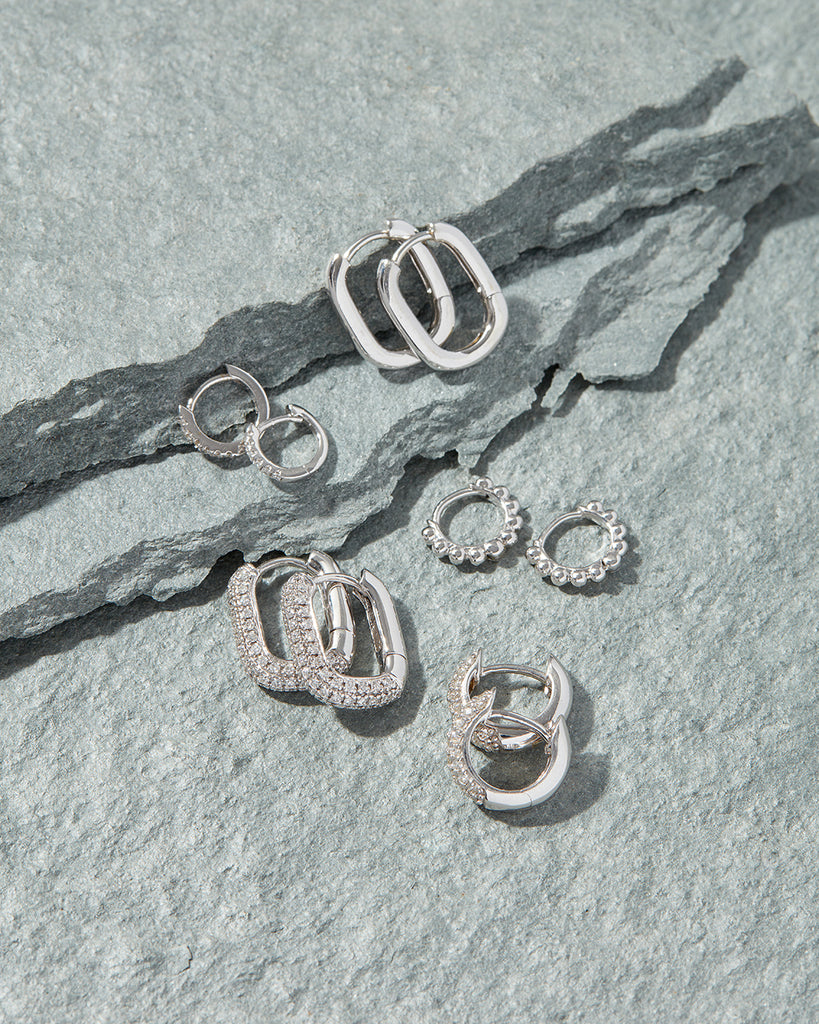 The 14K Classique Pavè Huggies- 9mm