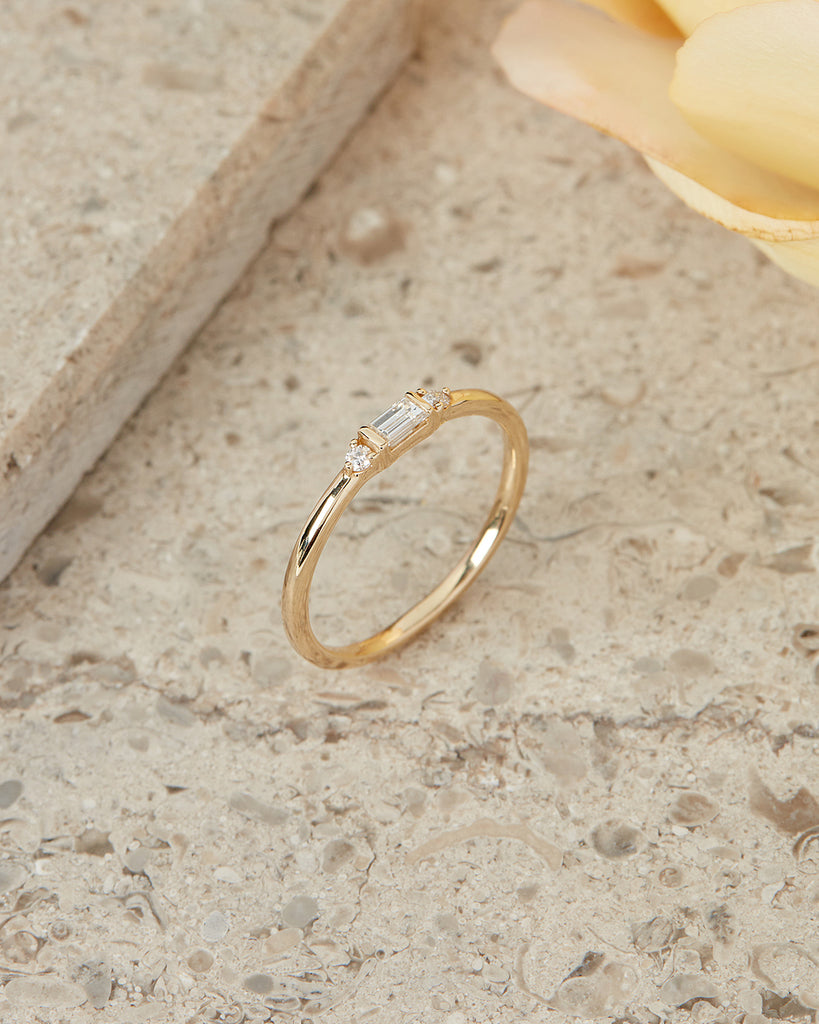 The Baguette Stud Ring