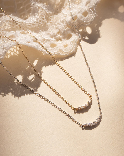 The Pave Starlight Curved Necklace
