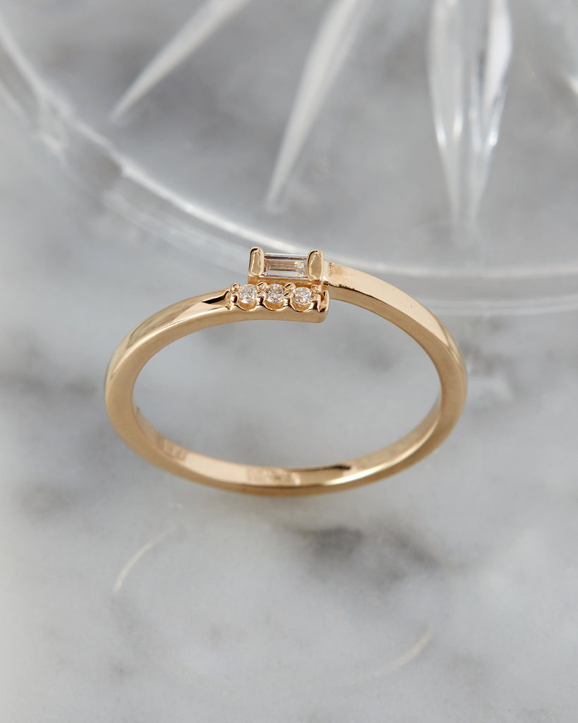 The Split Baguette Ring