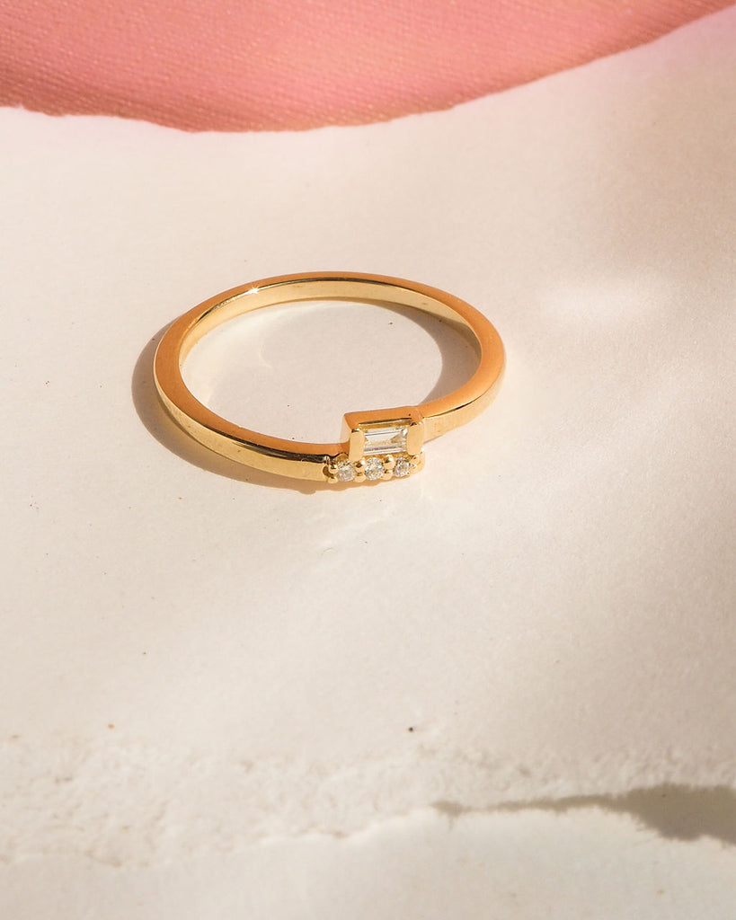 The Split Baguette Ring